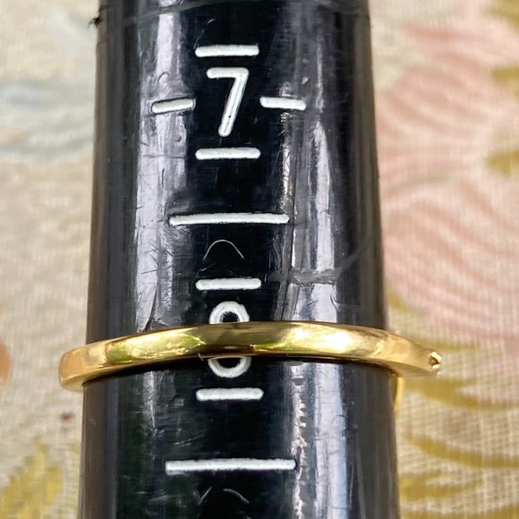 PA vermeil blue chalcedony ring with CZ gems - Picture 6 of 9